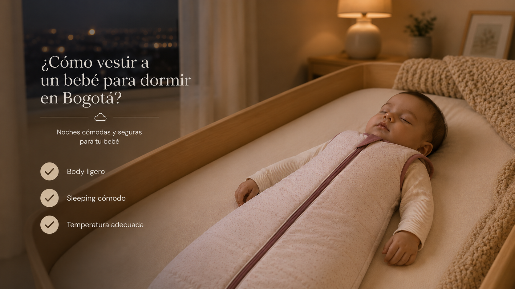 Cómo vestir a un bebé para dormir en Bogotá